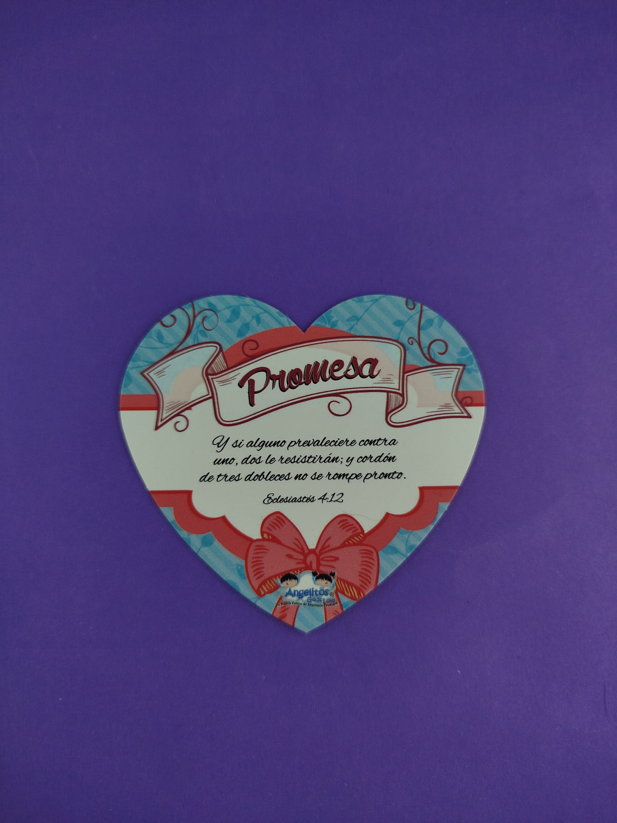 Promesas de Dios para ti caja acrílica corazón x 50 by Angelitos