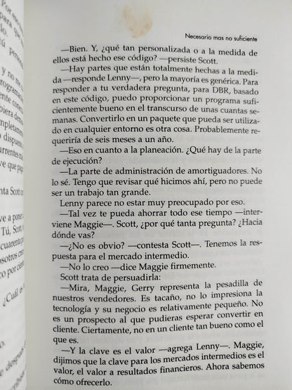 Necesario mas no suficiente by Goldratt