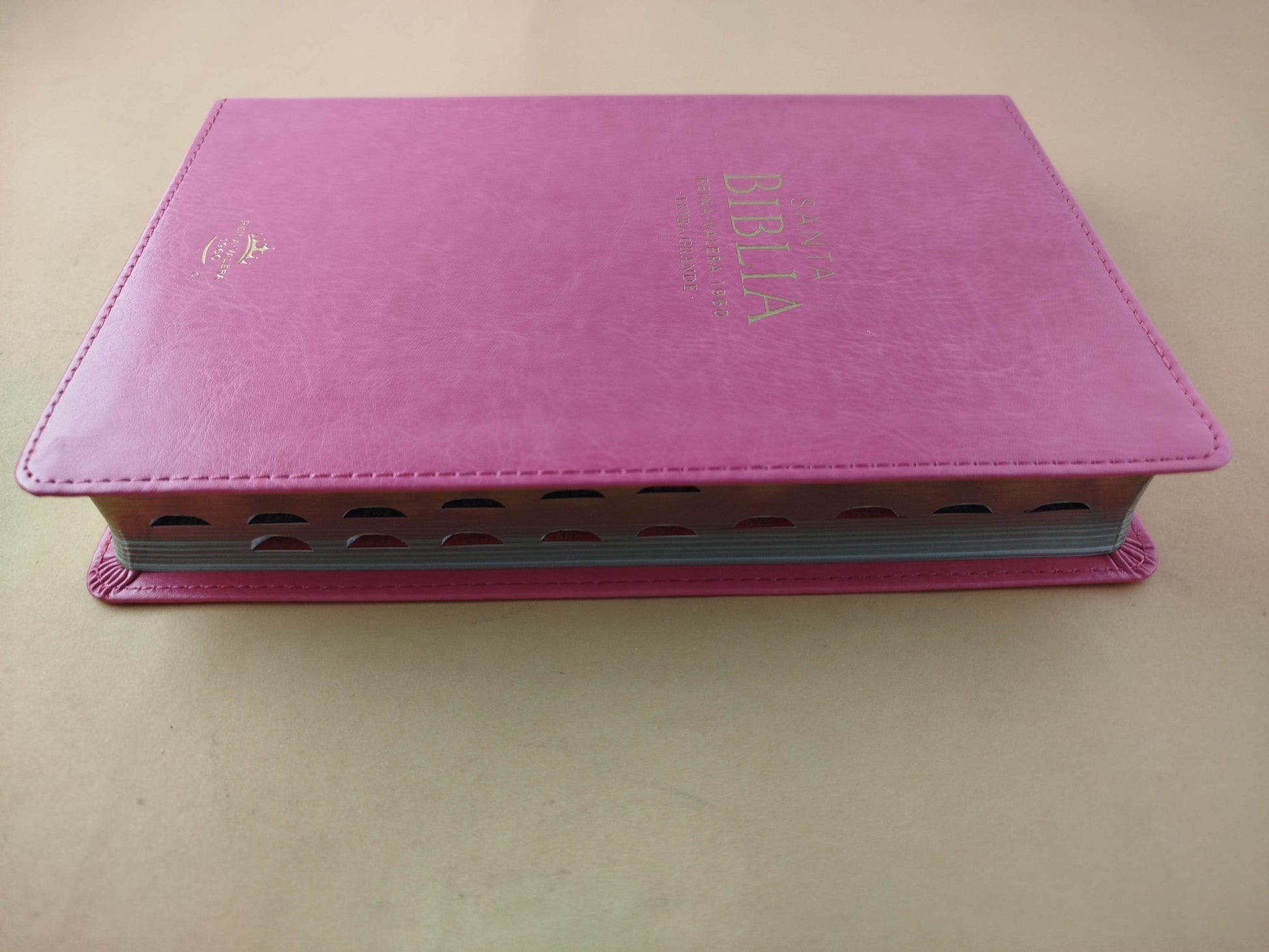 Biblia rvr 1960 clásica fucsia con borde dorado e índice by Reina Valera 1960