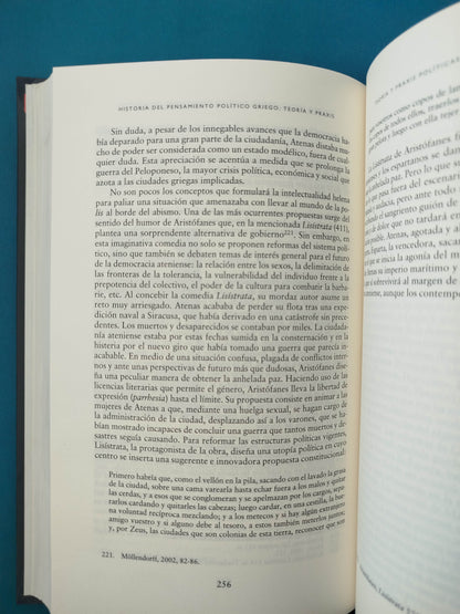 Historia del Pensamiento Político Griego: Teoría y Praxis