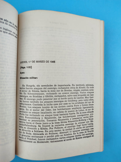 Diario del 28 de febrero al 10 de abril de 1945 las ultimas anotaciones