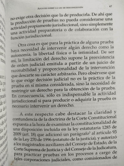 Apuntes sobre la ley de descongestión by Miguel Enrique Rojas