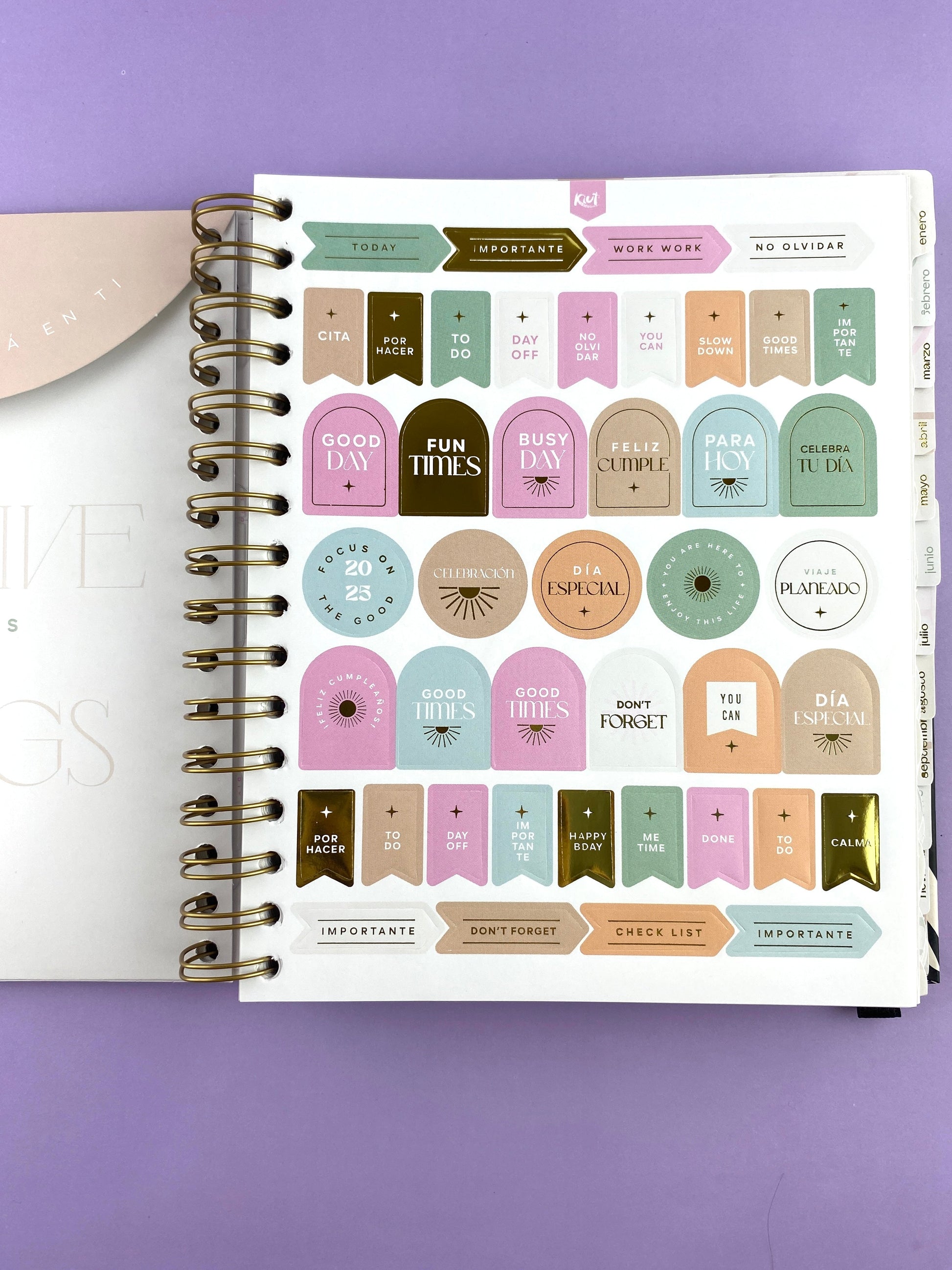 Agenda Kiut Premium ejecutiva 2026 lila - verde menta by Varios
