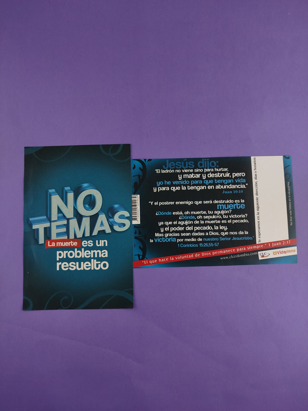 Tratado bíblico no temas la muerte es un problema resuelto by Reina Valera 1960