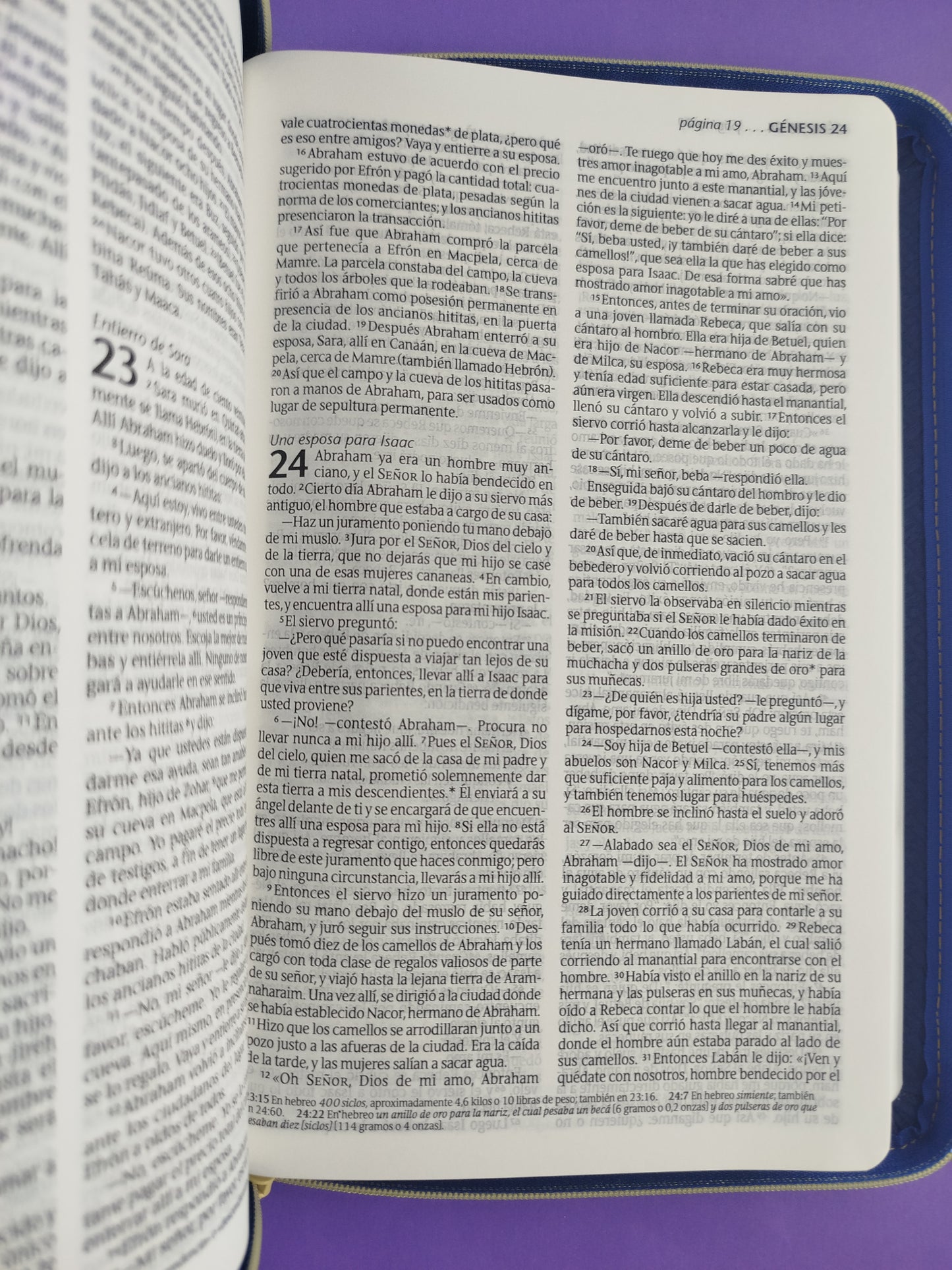 Biblia edición zíper sentipiel azul oscuro girasol