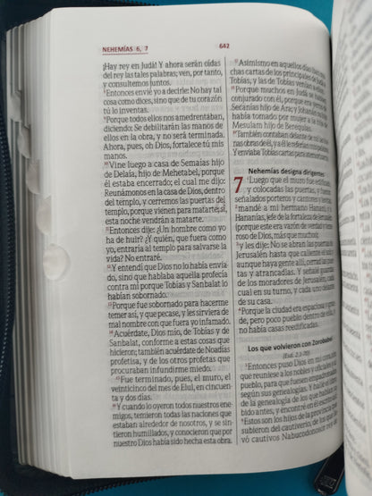 Biblia pequeña negra gris con índice