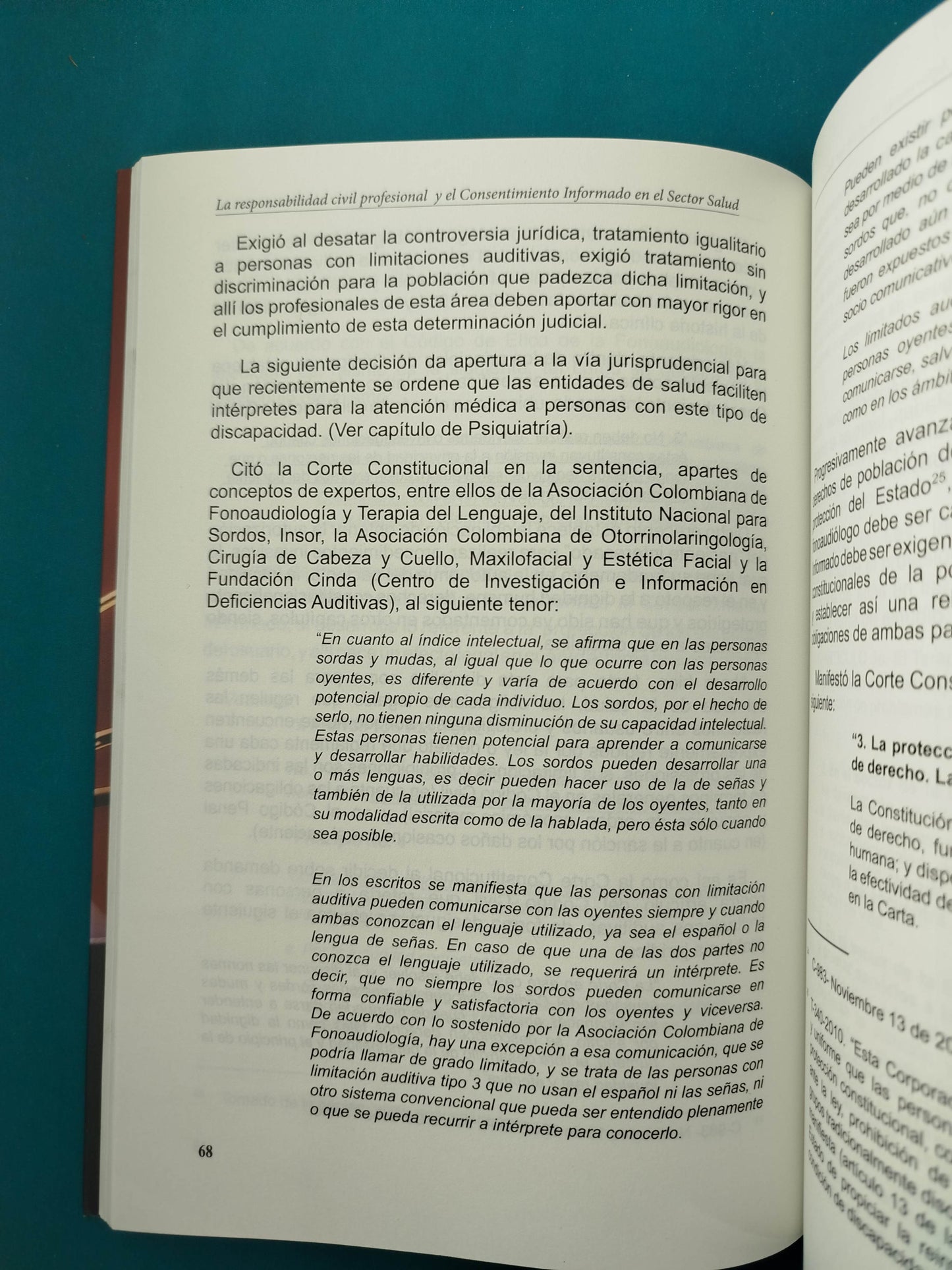 La responsabilidad civil profesional y el consentimiento informado en el sector salud