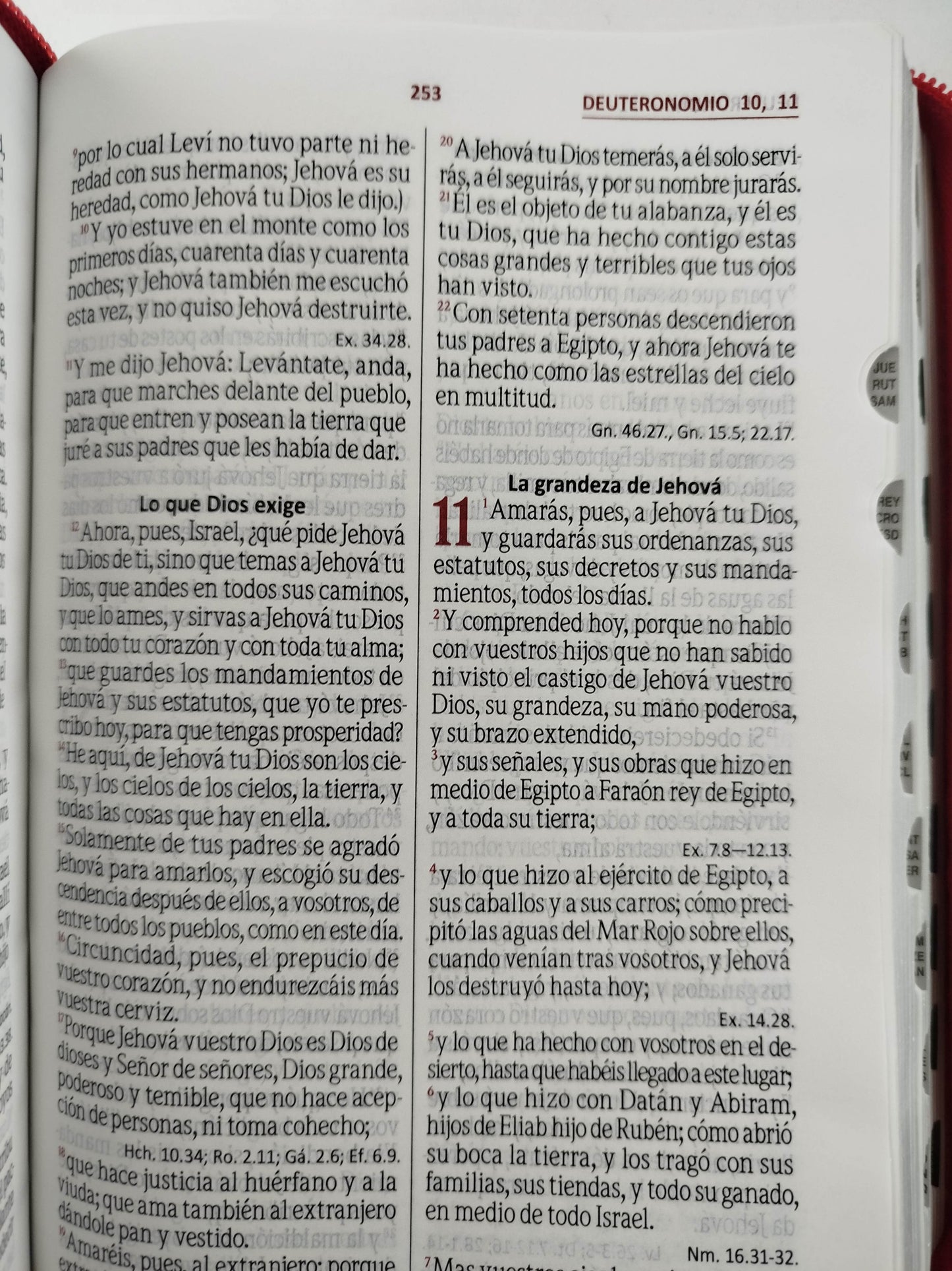 Biblia rvr letra grande roja borde plateado e índice by Reina valera 1960