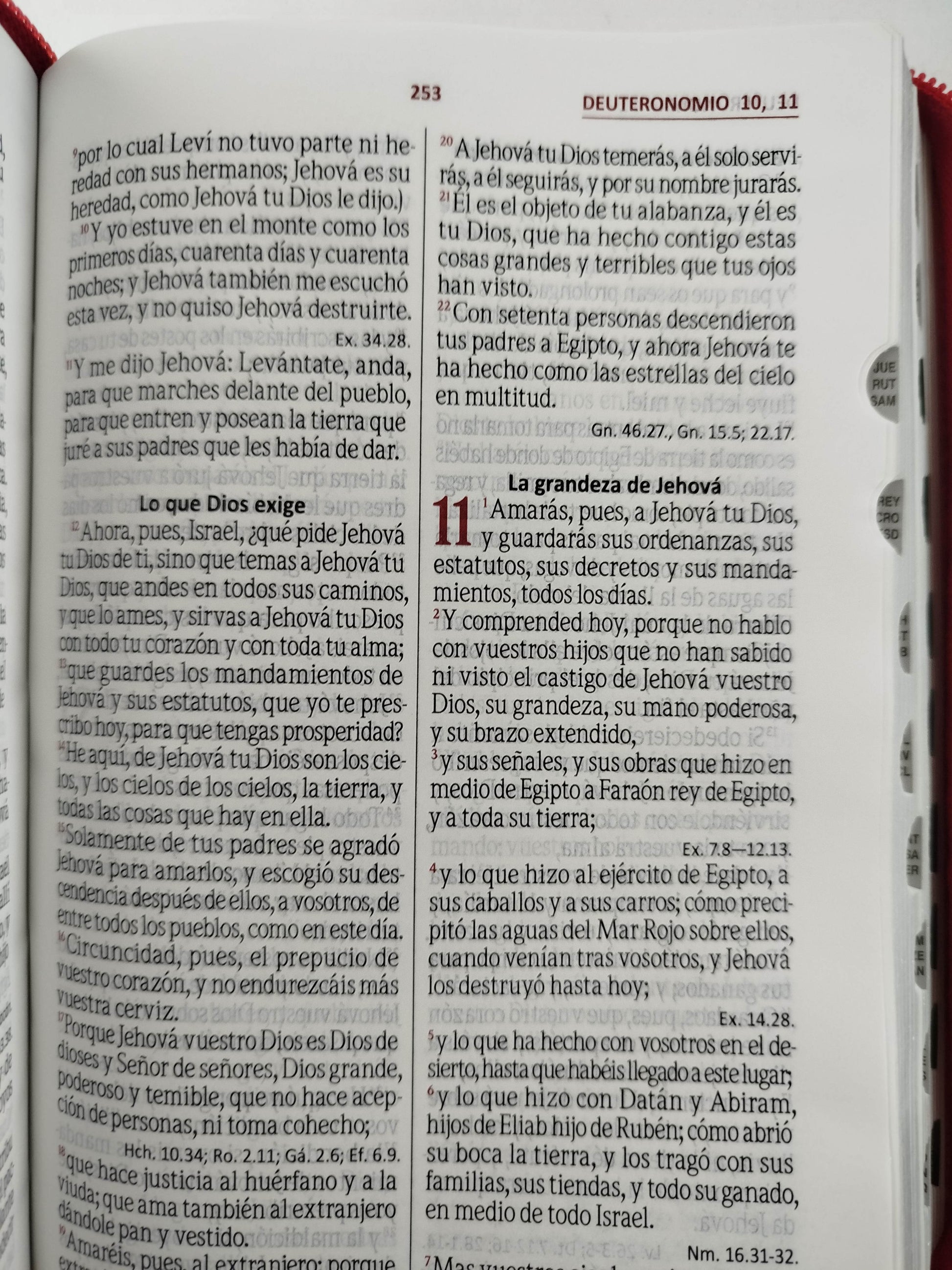 Biblia rvr letra grande roja borde plateado e índice by Reina valera 1960