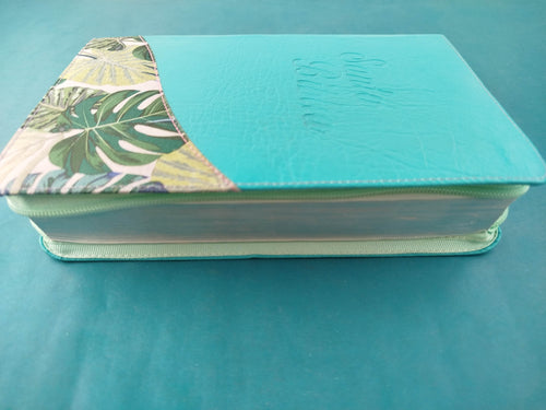 Biblia encuentro diario con Dios azul aguamarina QR - RVC by Reina Valera contemporánea
