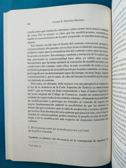 Cuestiones generales y caracteres del contrato by Andrés E Ordóñez