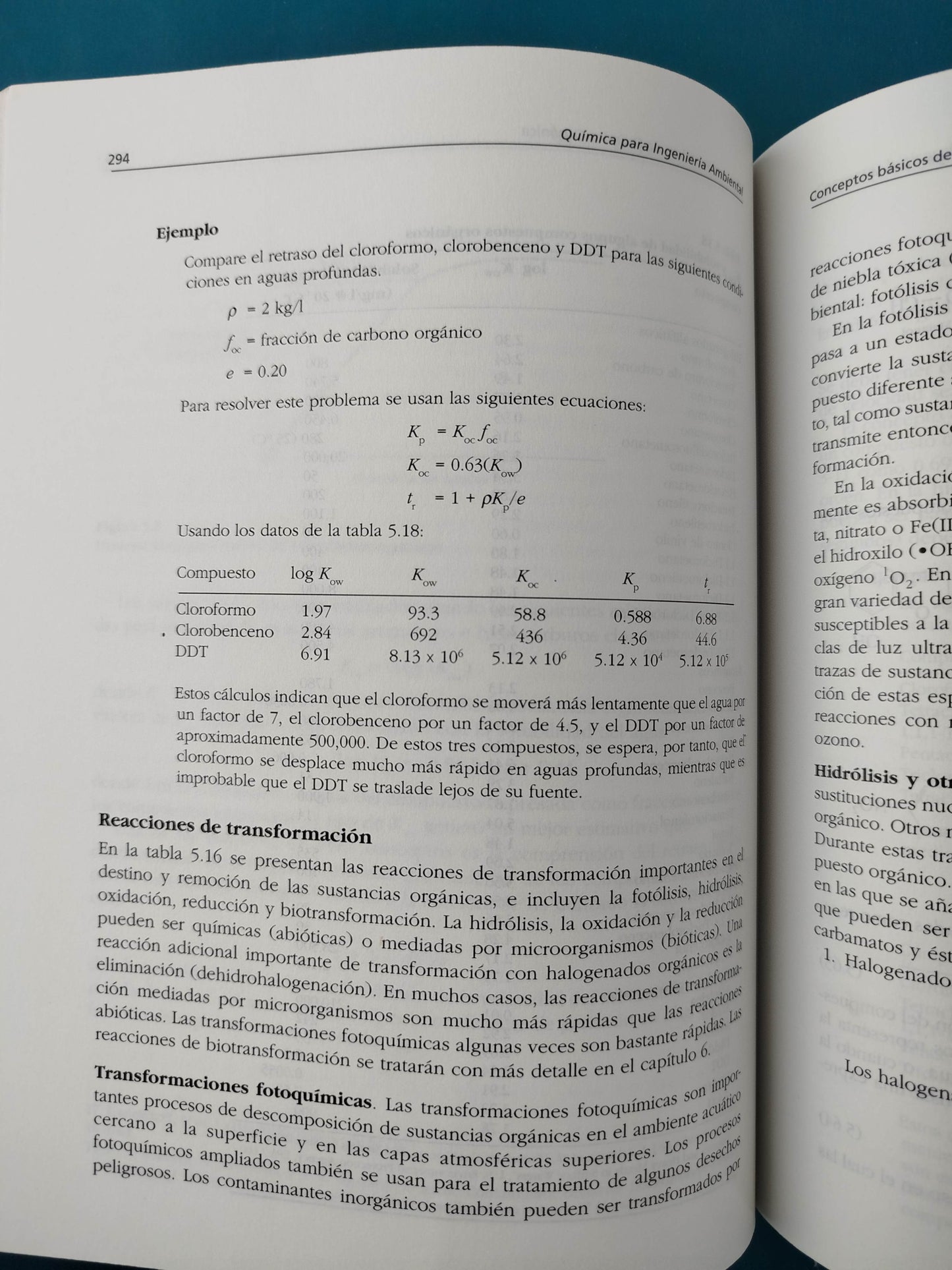 Química para ingeniería ambiental cuarta edición