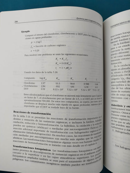 Química para ingeniería ambiental cuarta edición