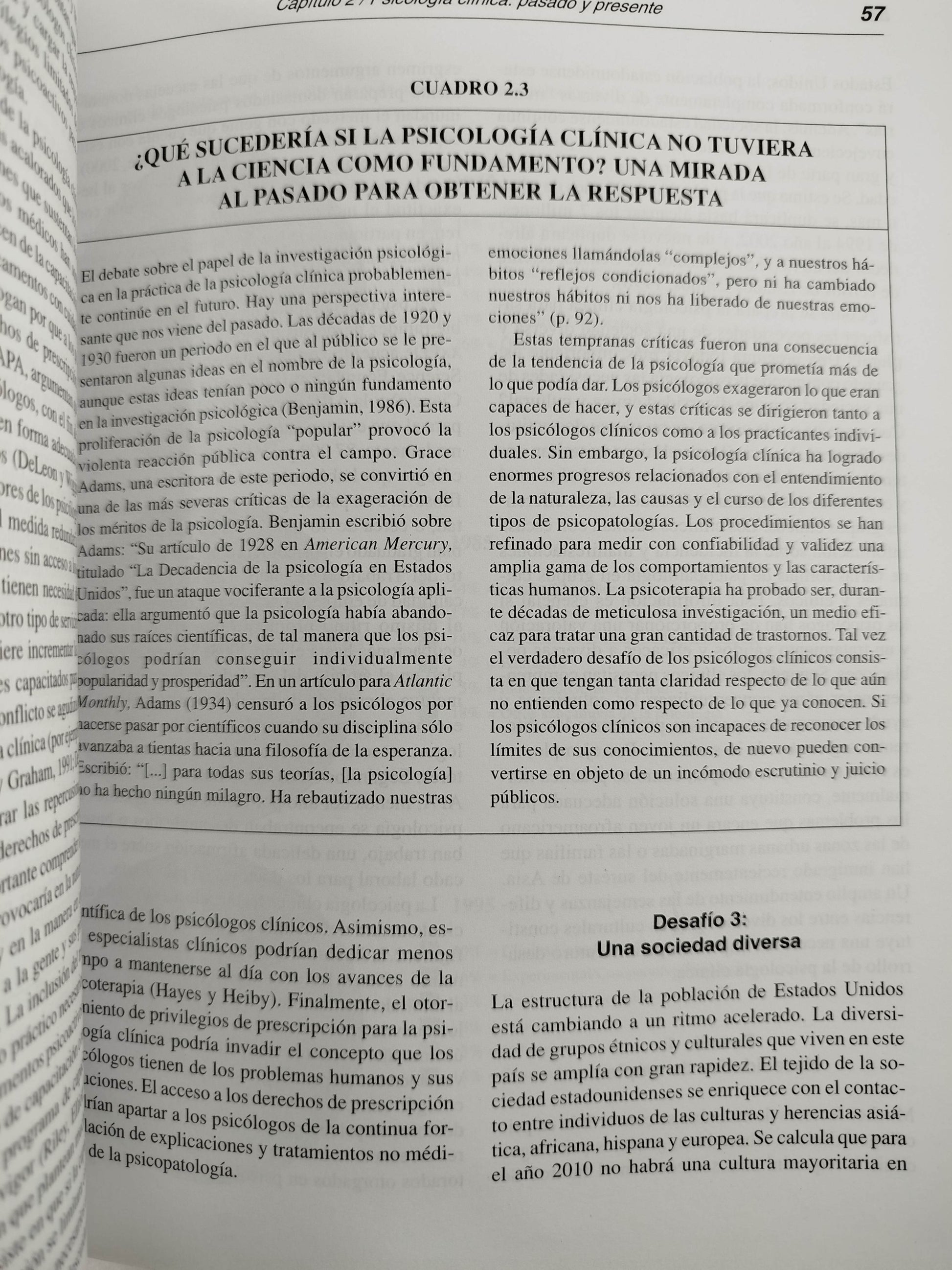 Introducción a la psicología clínica ciencia y práctica by Bruce E Compas