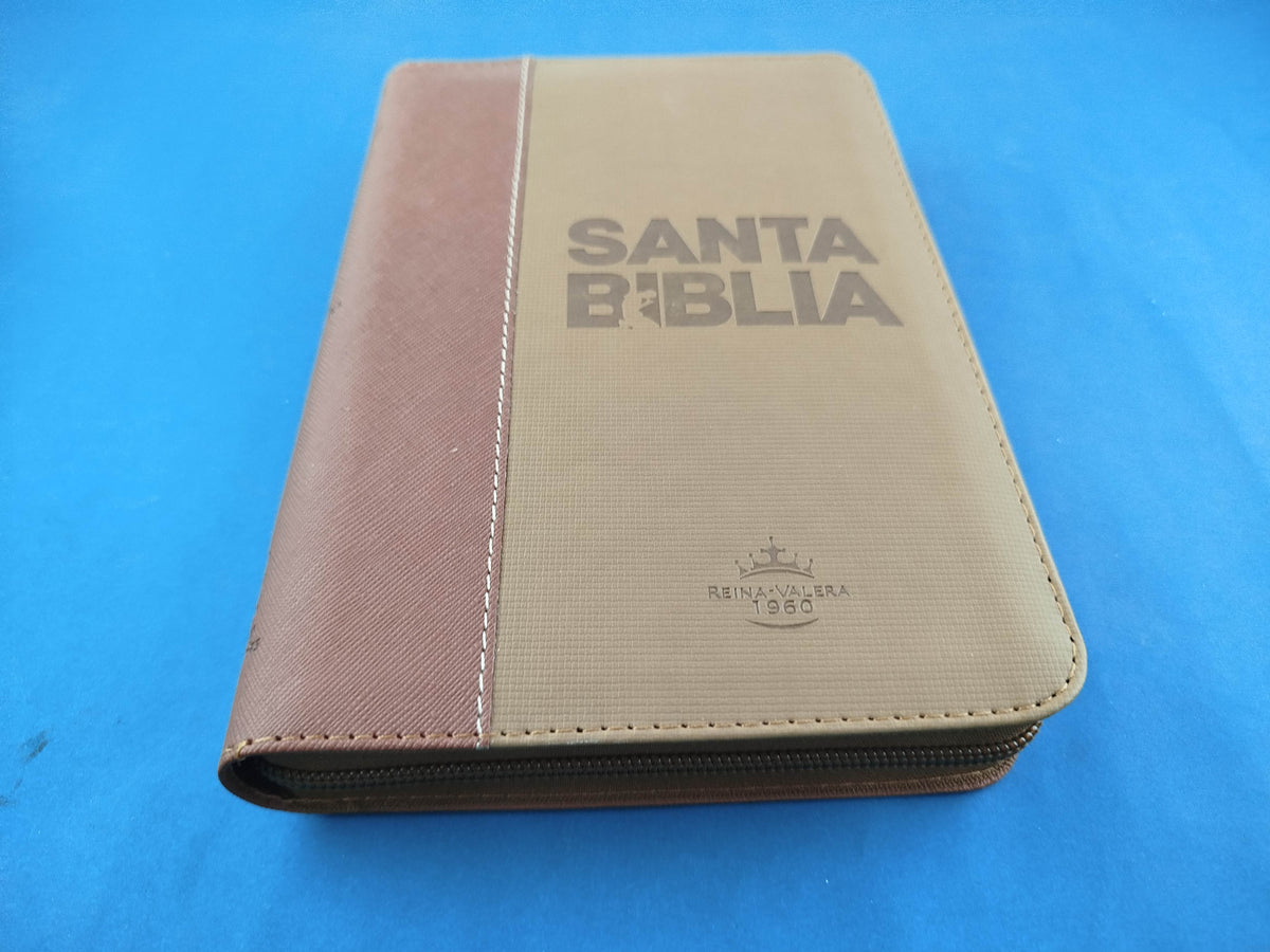Biblia rvr 1960 Miel - Café con canto dorado cierre e indice by Reina Valera 1960
