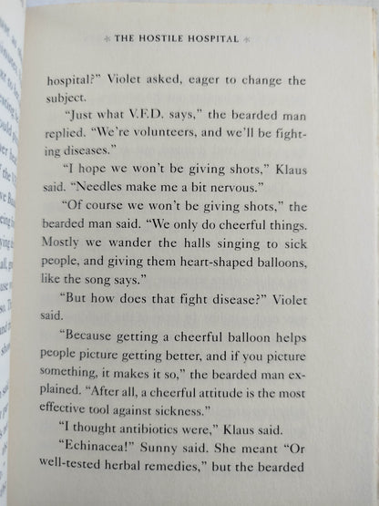 A series of unfortunate events the hostile hospital 8 by Lemony Snickert