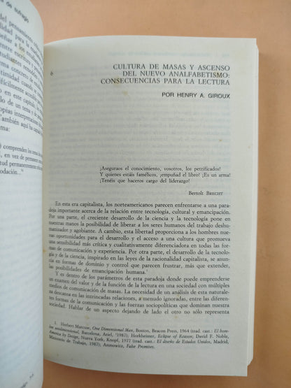 Los profesores como intelectuales: hacia una pedagogía crítica del aprendizaje