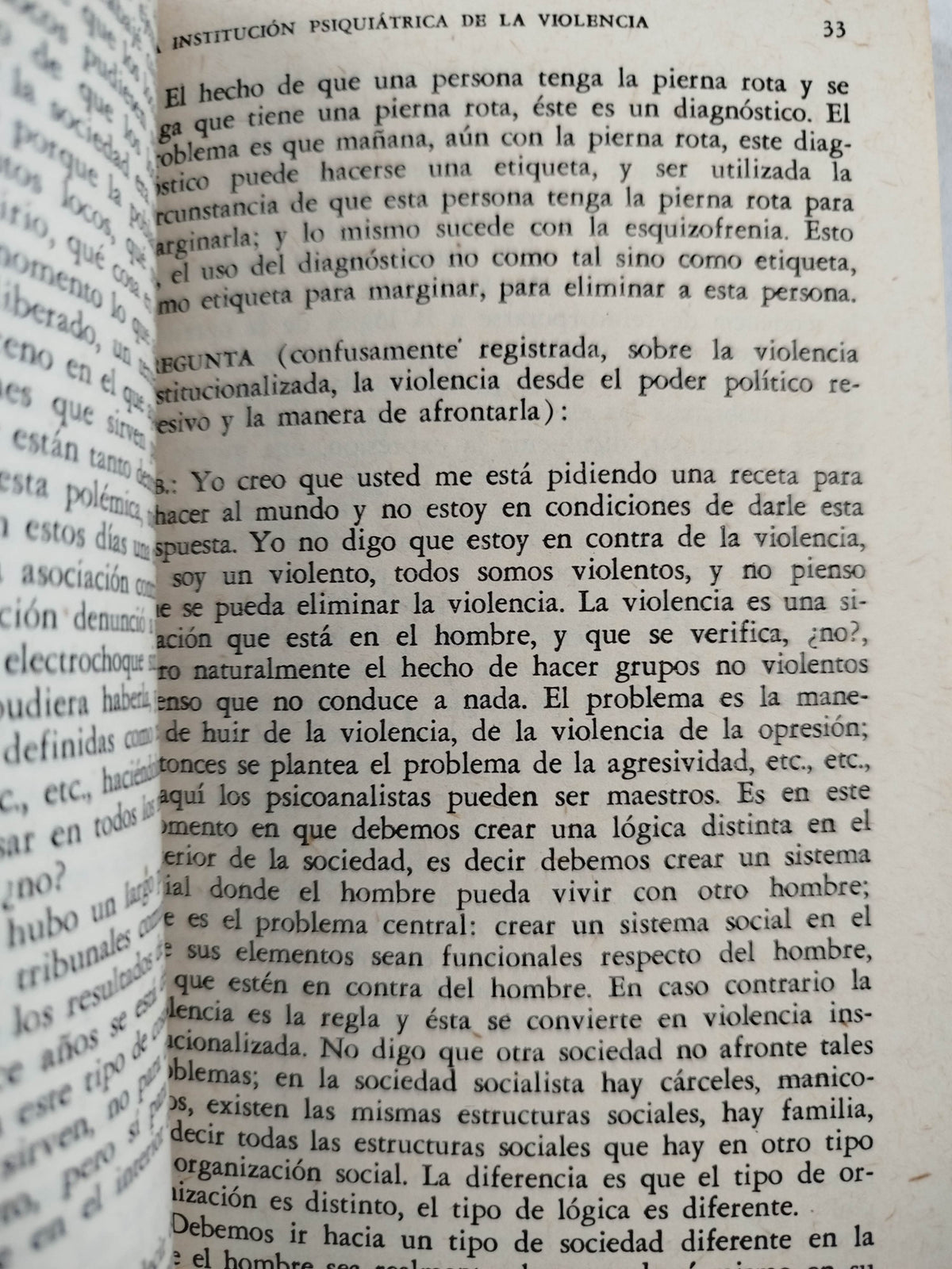 Razón, locura y sociedad by Franco Basaglia, Marie Langer
