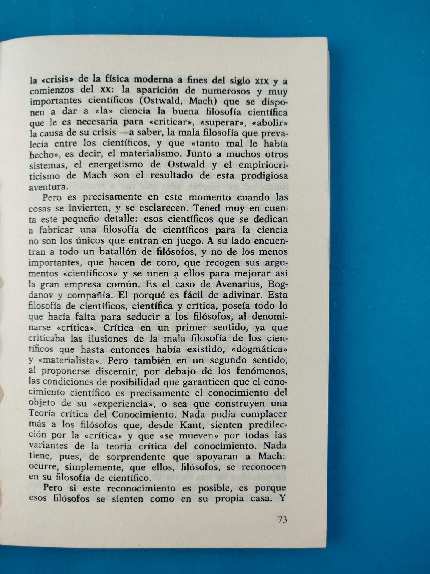 Curso de filosofía para científicos