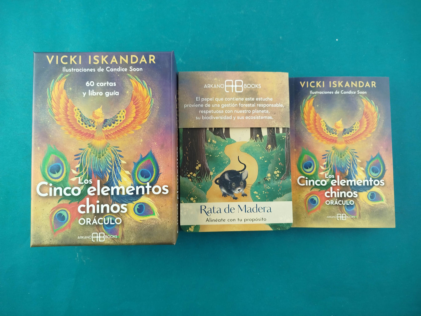 Los Cinco elementos chinos Oráculo 60 cartas y libro guía