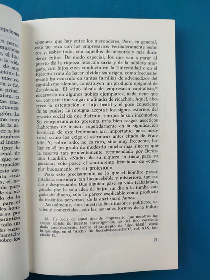 La Ética Protestante y El Espíritu del Capitalismo