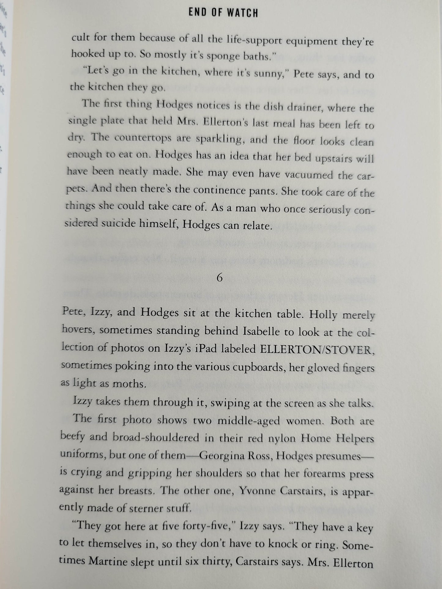 End of watch by Stephen King