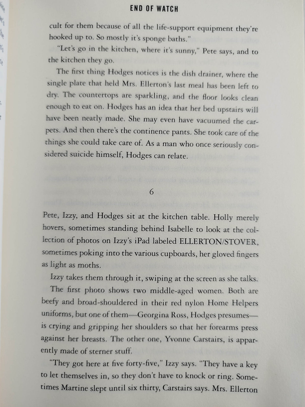 End of watch by Stephen King