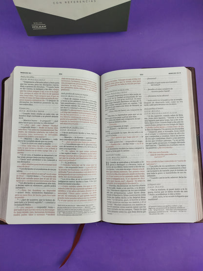Biblia NVI ultrafina marrón similpiel y solapa con imán