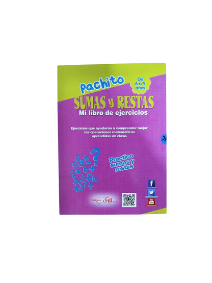 Pachito sumas y restas mi libro de ejercicios