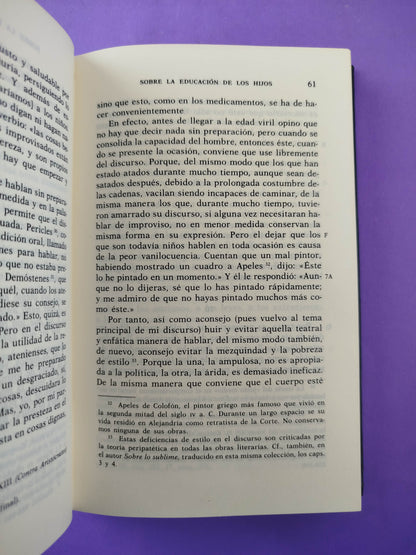 Obras morales y de costumbres (Moralia) I