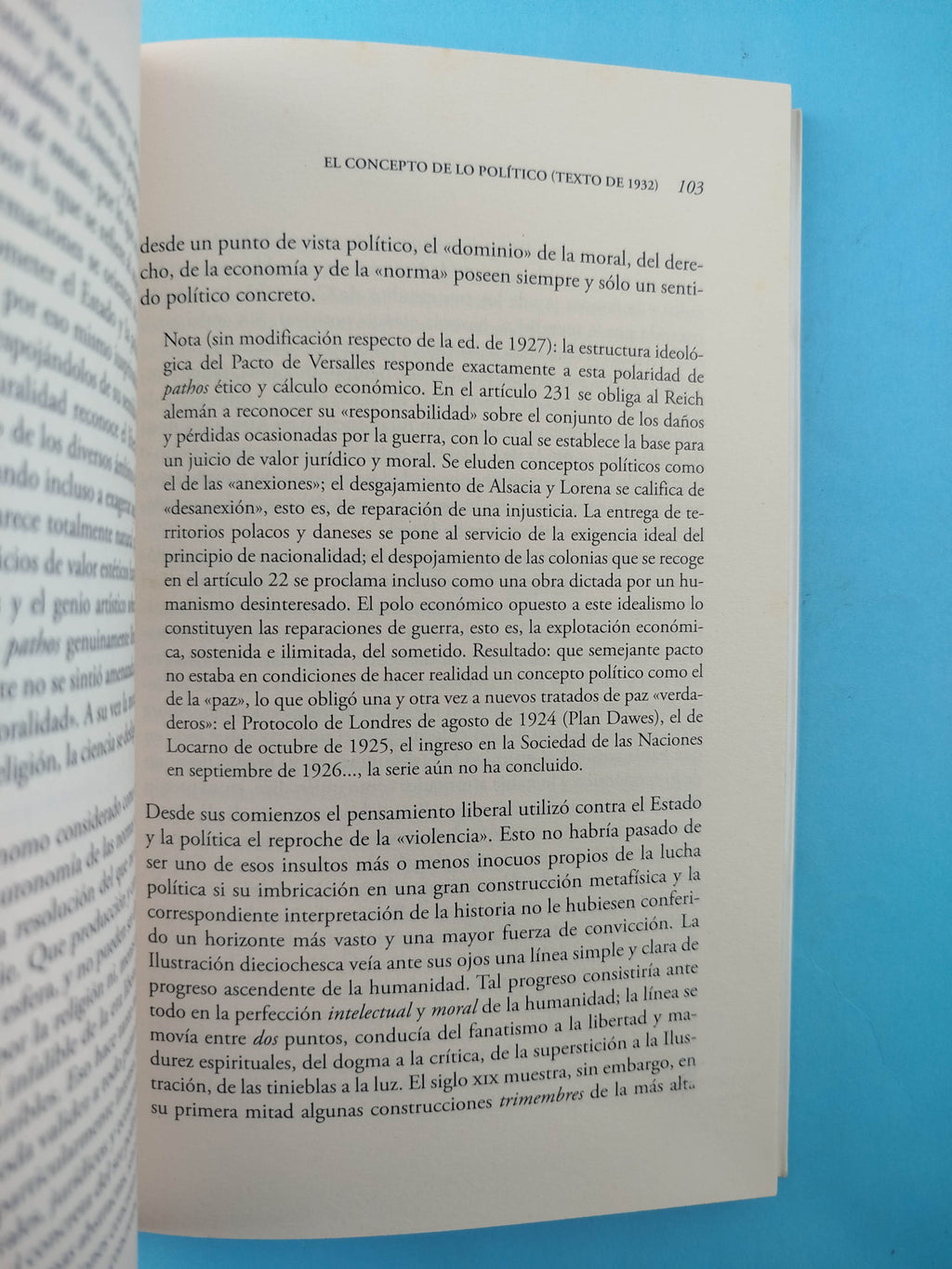 El Concepto de Lo Político by Carl Schmitt