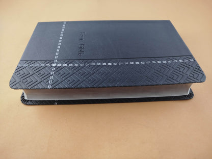 Biblia promesas negra canto plateado sin cierre