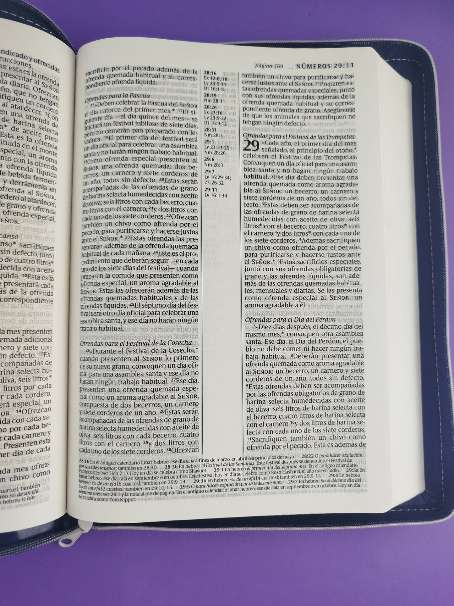 Biblia ntv letra grande sentipiel azul edición ziper con referencias by Nueva Traducción Viviente