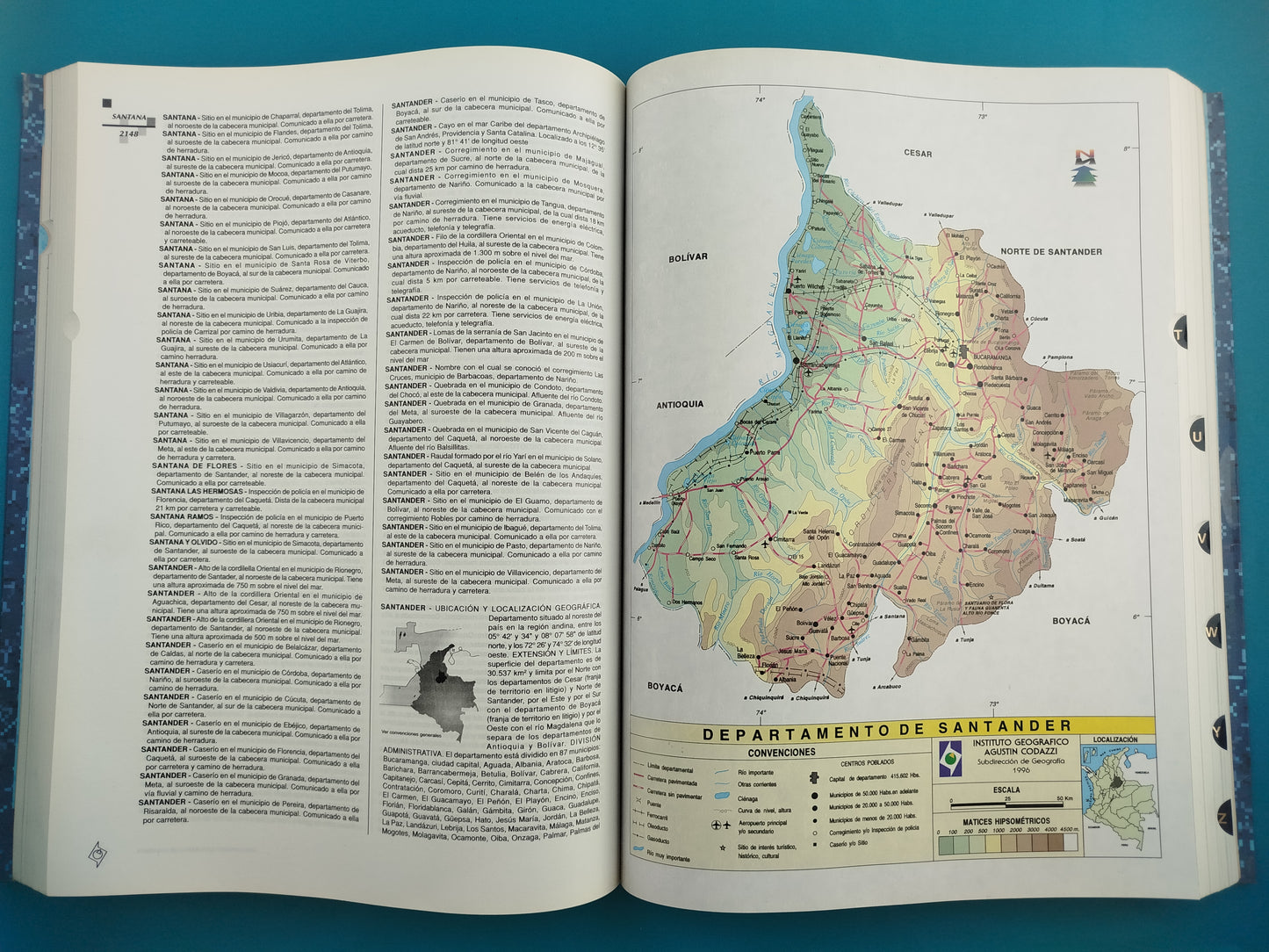Diccionario Geográfico de Colombia. 4 Tomos