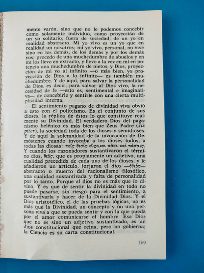 Del sentimiento trágico de la vida