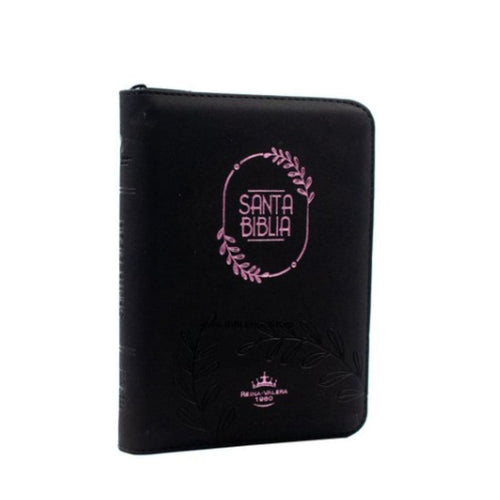 Biblia rvr 60 negro sello rosa con índice by reina valera 1960