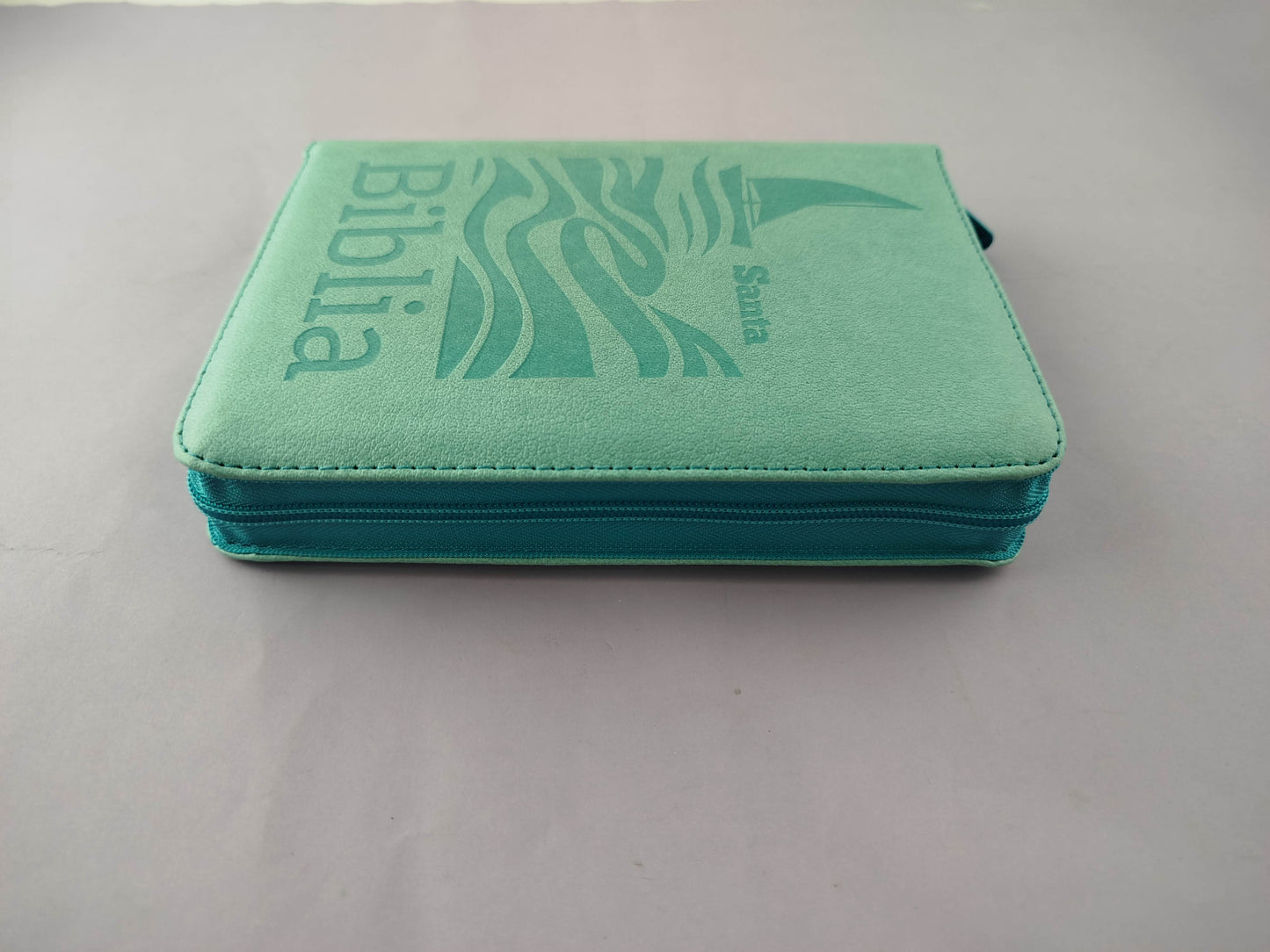 BIiblia rvr 60 agua marina borde brillante mediana