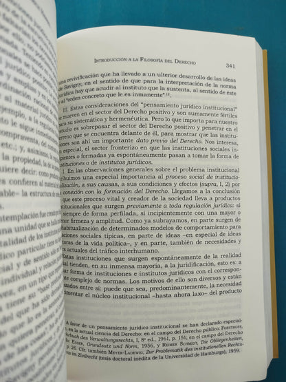 Introduccion A La Filosofia Del Derecho. Fundamentos Del Derecho