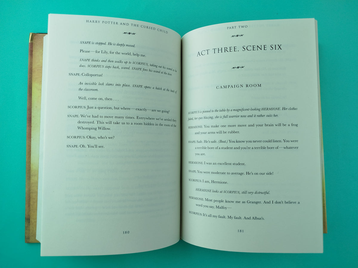 Harry Potter and the cursed child parts one and two by J. K. Rowling