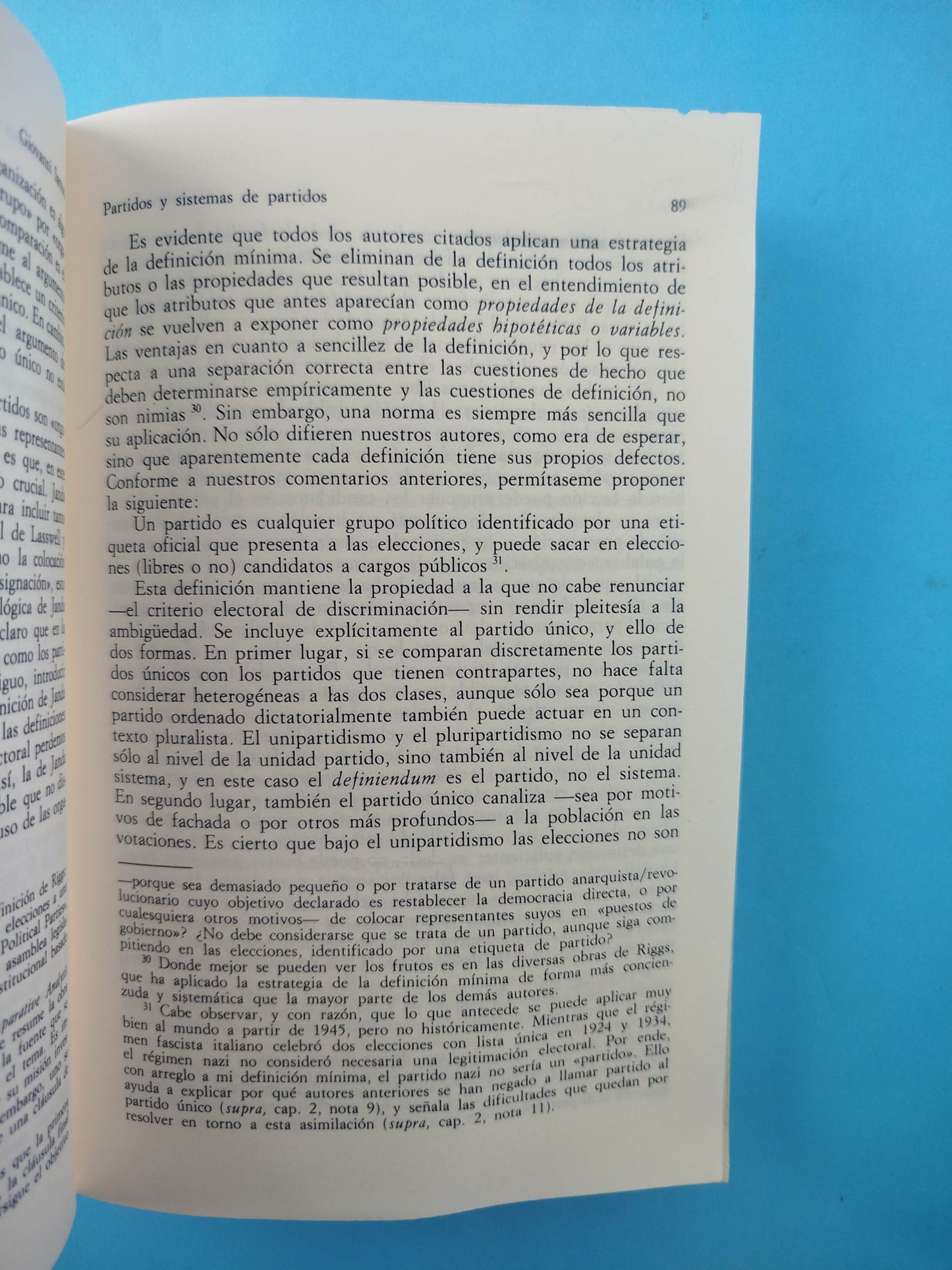 Partidos y Sistemas de Partidos