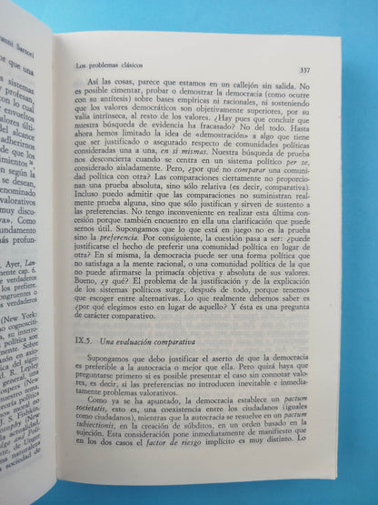 Teoría de la democracia  (2 Tomos )