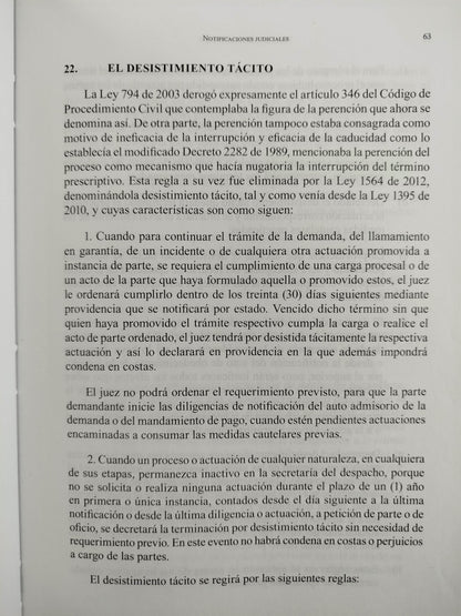 Las Notificaciones Judiciales en el Código General del Proceso- Tercera Edición by Fernando Canosa Torrado