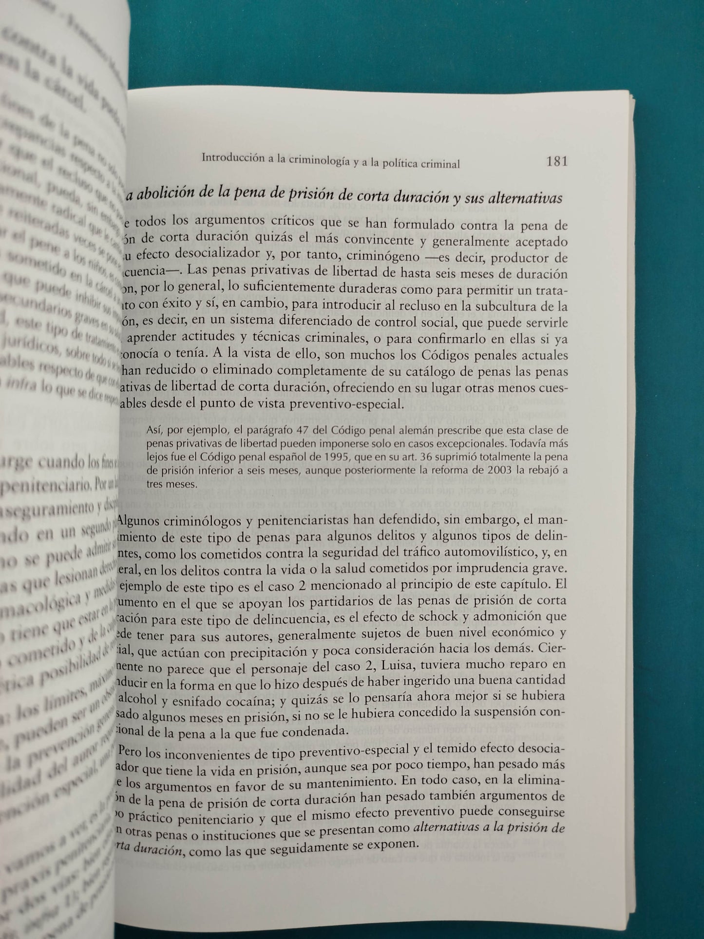 Introducción a la Criminología y a la Política Criminal