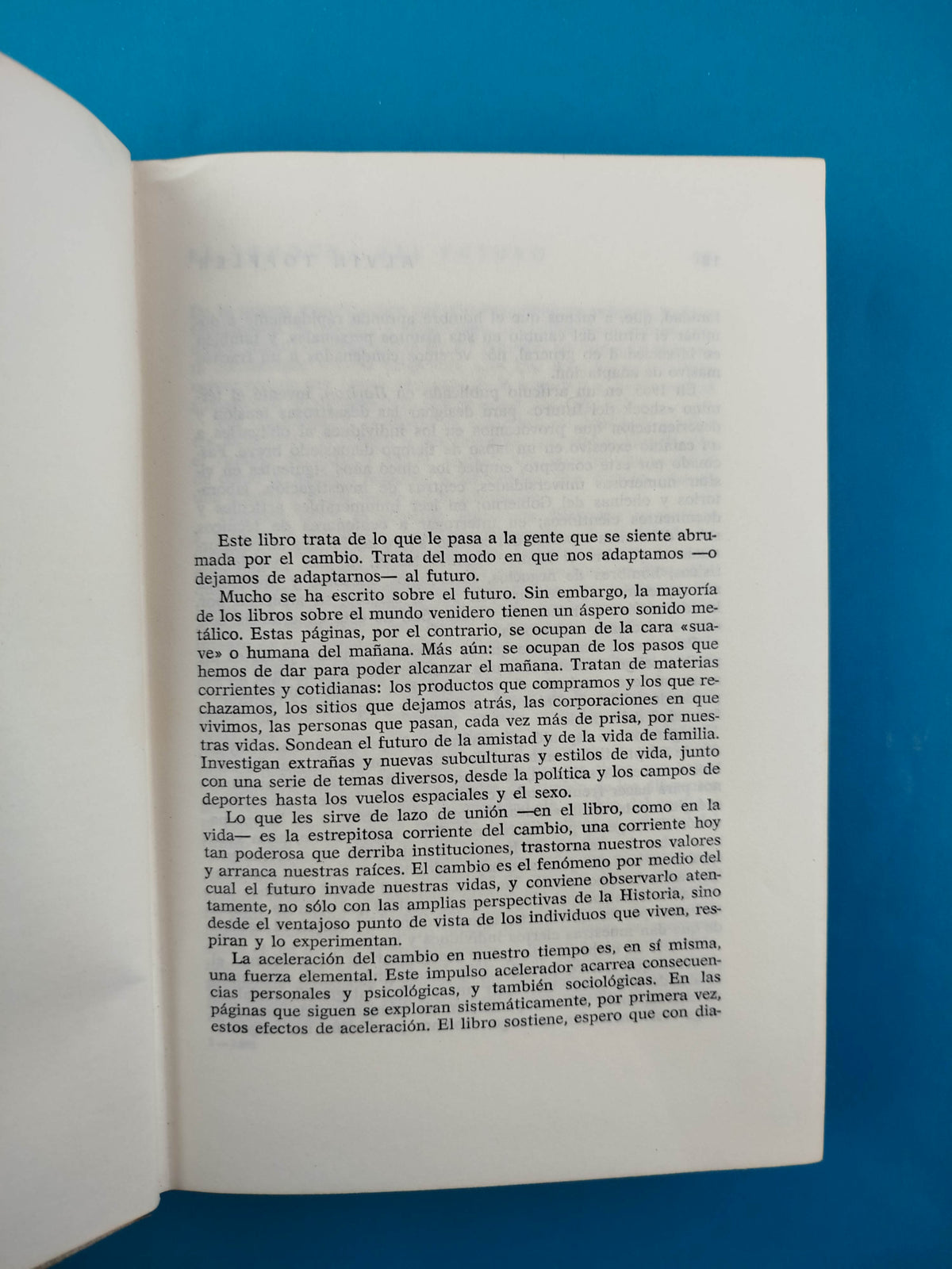 El "Shock" Del Futuro by Alvin Toffler