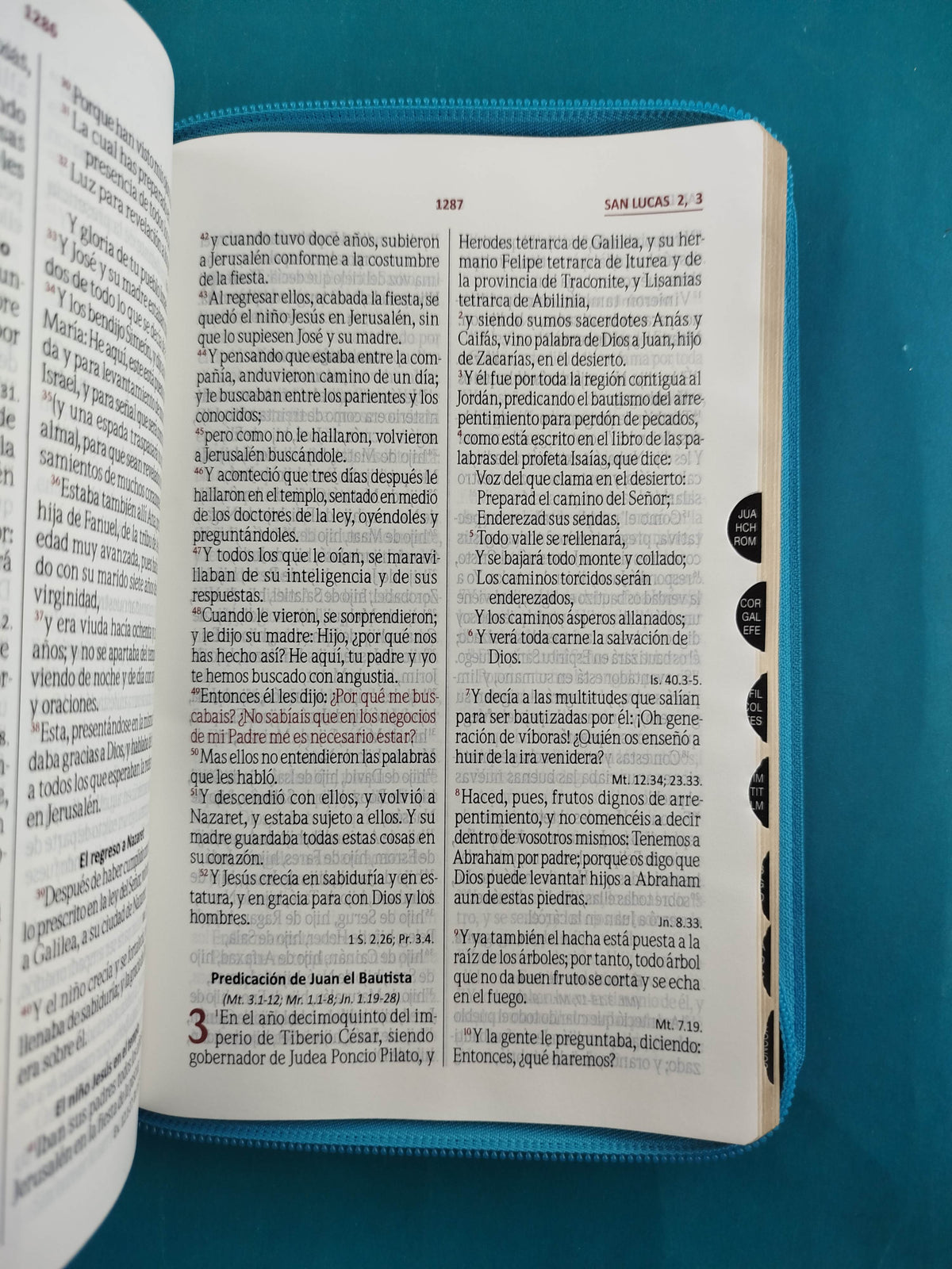 Biblia rvr Beige verde aguamarina Canto Dorado Cierre con índice by Reina Valera 1960