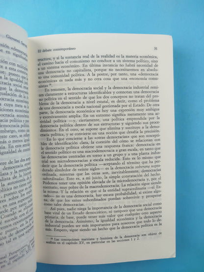 Teoría de la democracia  (2 Tomos )