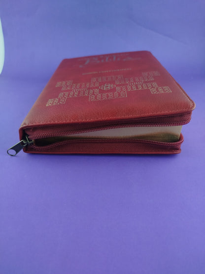 Nuestra sagrada biblia letra grande misión continental roja