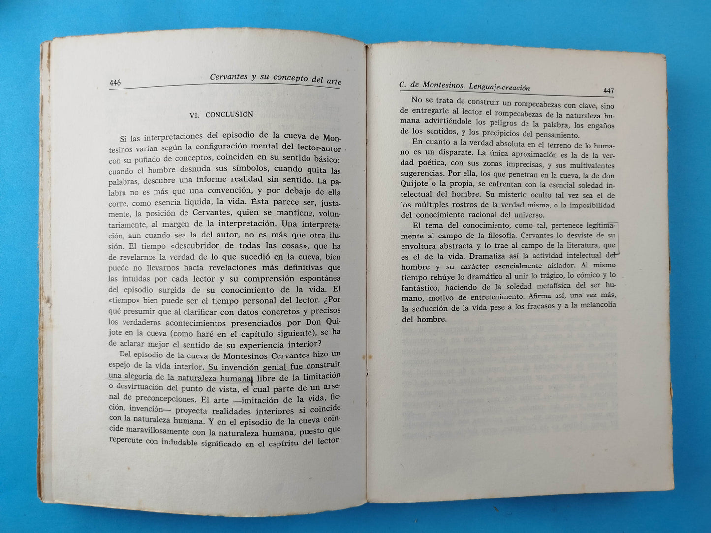 Cervantes y su concepto del arte