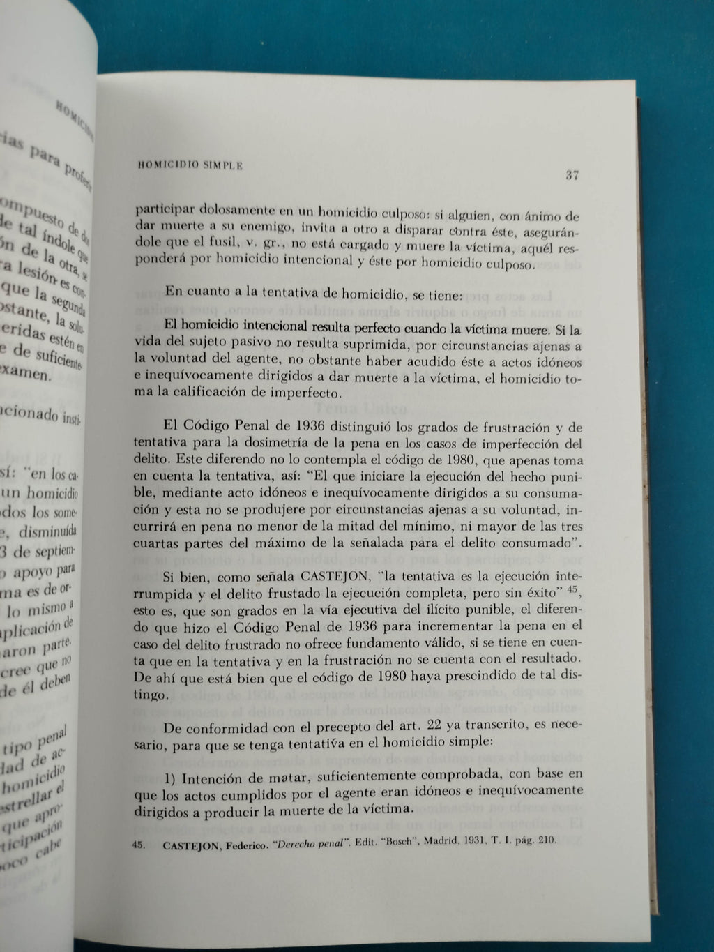 Delitos Contra La Vida Y La Integridad Personal by Humberto Barrera DOminguez