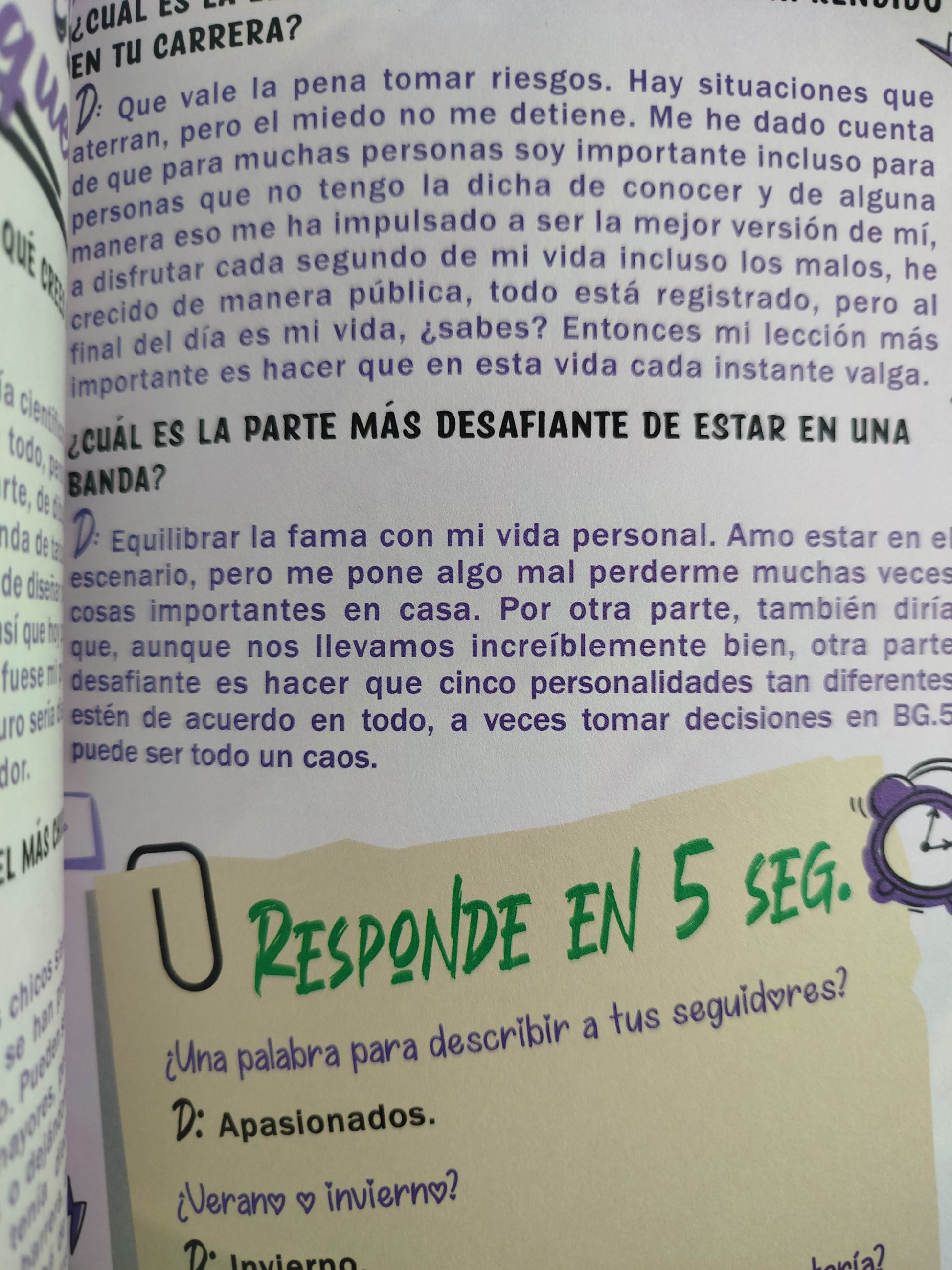 Bg 5 notas en el tiempo fiver hoy, fiver siempre by Darlis Stefany